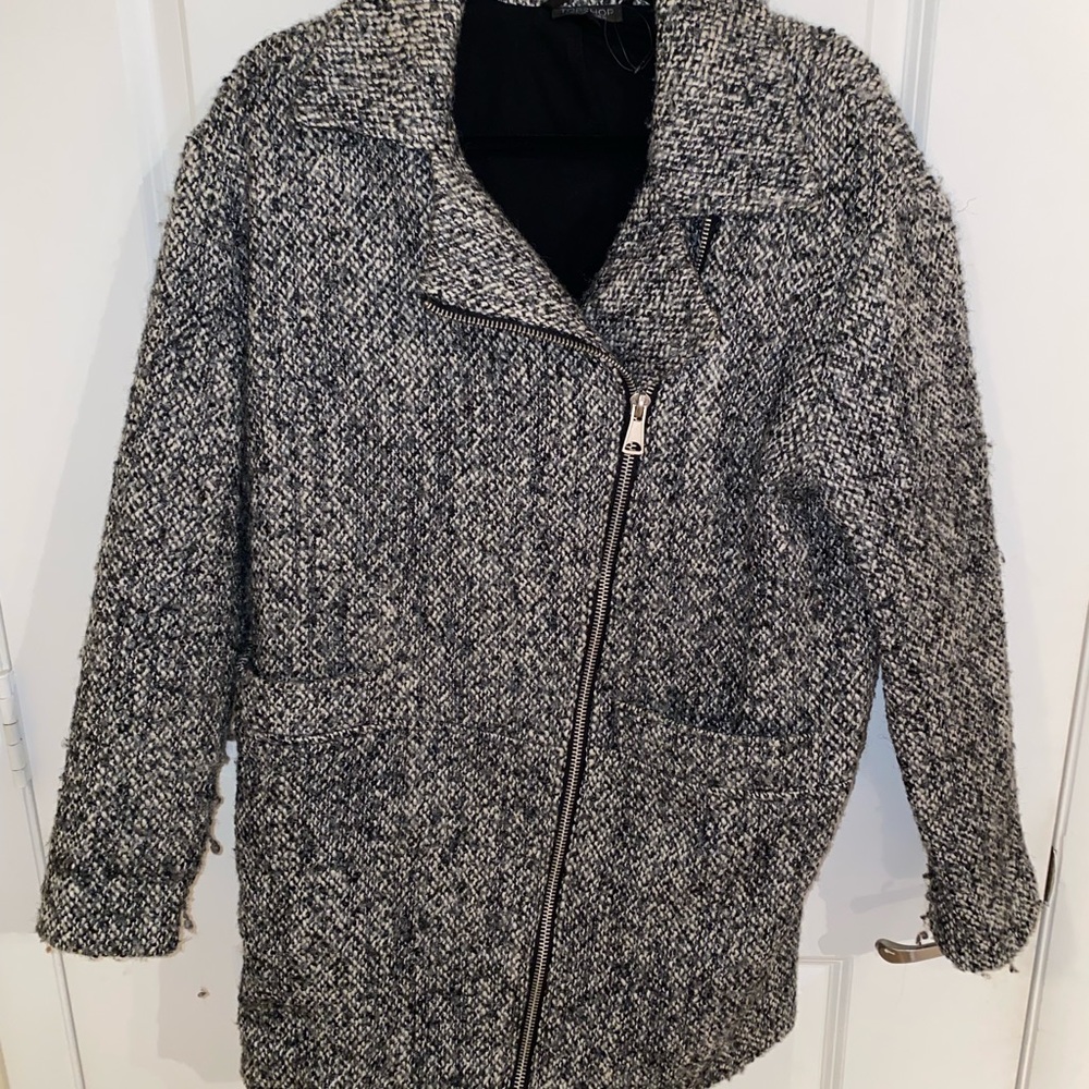 Topshop Black & White Coat